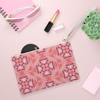 Floral Pink Mosaic Clutch Bag — Boho Patterned Wristlet for Everyday & Gifts