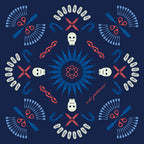 Paddle Petals | Unisex Organic Zipper Hoodie, Navy