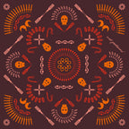 Masked Man Mandala | Unisex Organic Hoodie, Kastanienbraun