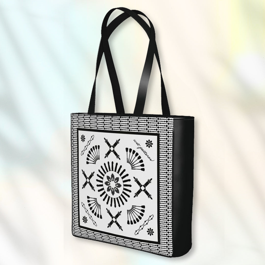 Kink in Bloom BW | Shopper-Tasche, beidseitig bedruckt