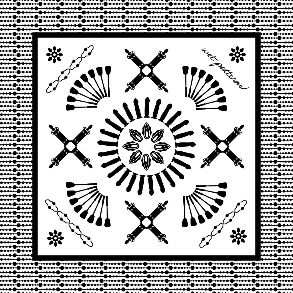 Kink in Bloom BW | Shopper-Tasche, beidseitig bedruckt