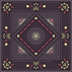Sunny Harness | Leichter quadratischer Schal, mehrfarbig bedruckt